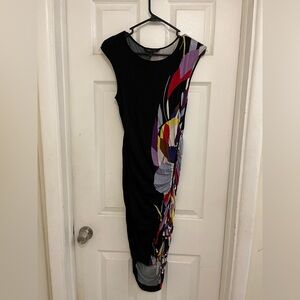 BCBG Maxazria Midi Dress with Scrunched Slit